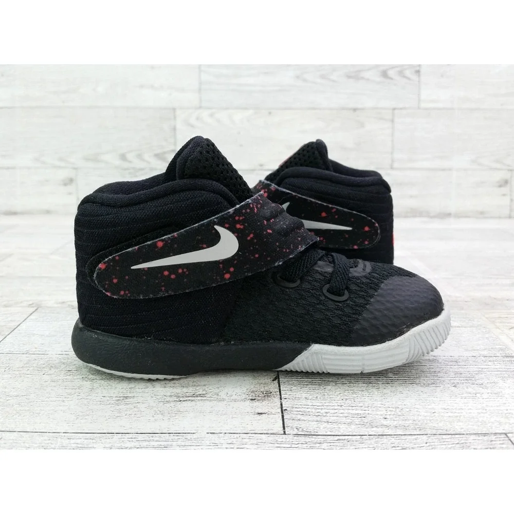 Toddler's Nike Kyrie 2 TD Black Bright Crimson Sneakers Shoes 827281-006 4C 4 C